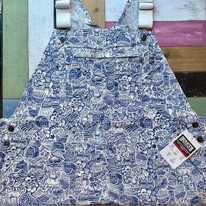 NWT Duluth 2X x31L Heirloom Gardening Bib Overalls Farm Toile Garden Outdoorsy